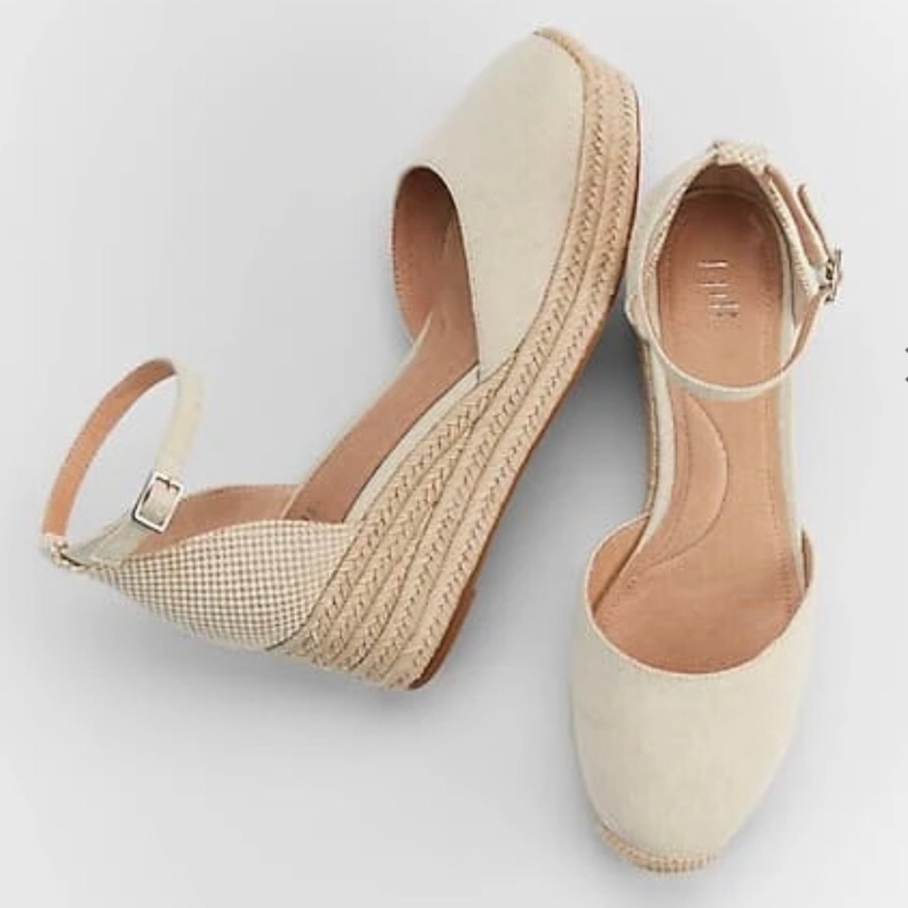 NEW J. Jill Cecile Oatmeal Platform Espadrille 9.5